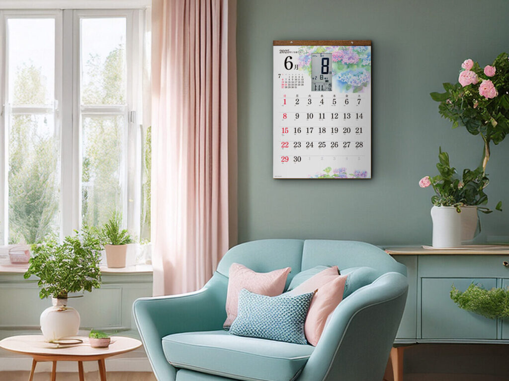 セットアップイメージ（カレンダーは2025年版）